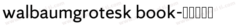 walbaumgrotesk book字体转换